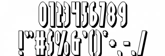 Grendel's Mother 3D Font OTHER CHARS