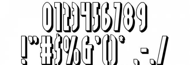 Grendel's Mother 3D Font OTHER CHARS