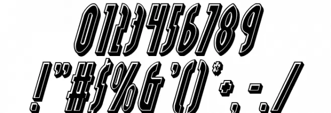 Grendel's Mother Bevel Italic Font OTHER CHARS