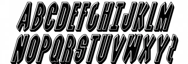 Grendel's Mother Bevel Italic Fonte MAIÚSCULAS