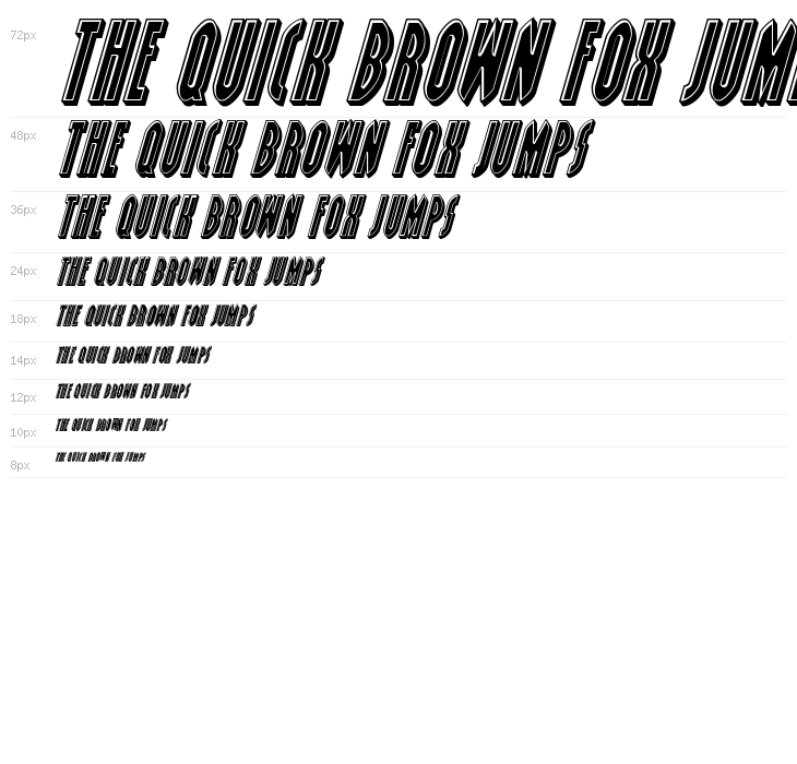 Grendel's Mother Bevel Italic Waterfall