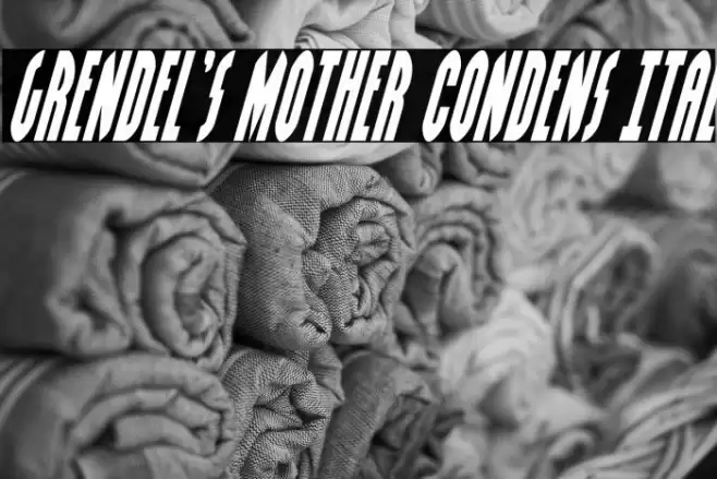 Grendel's Mother Condens Ital Font examples