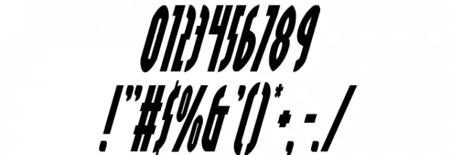 Grendel's Mother Condensed Italic Font OTHER CHARS