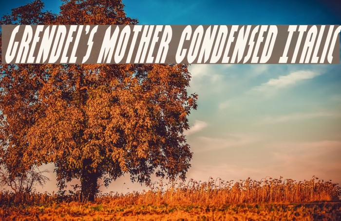 Grendel's Mother Condensed Italic Example 2