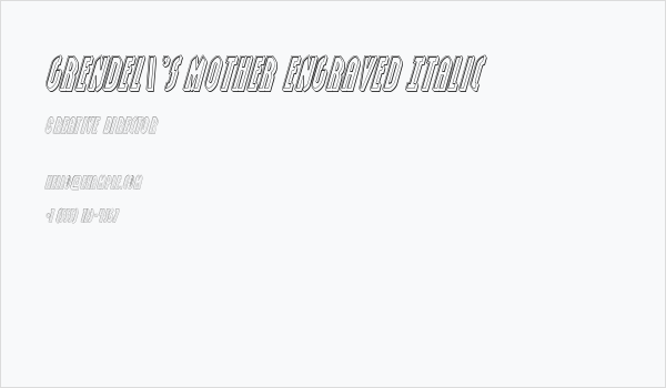 Grendel's Mother Engraved Italic Business Card