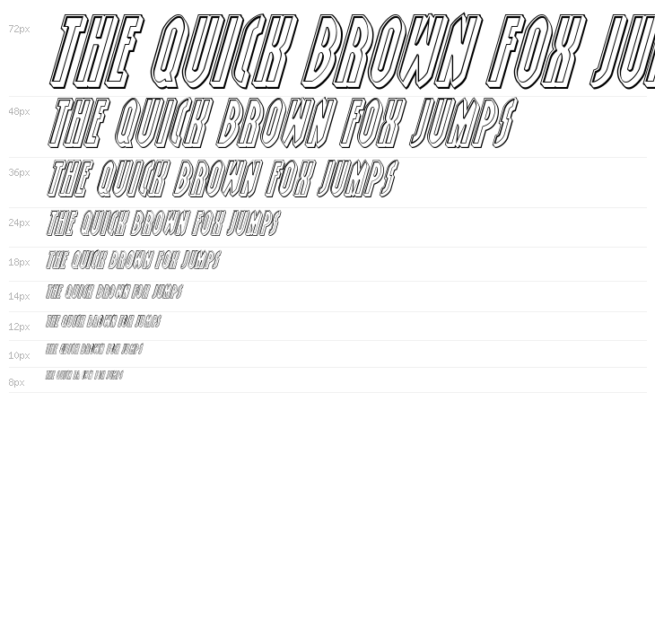 Grendel's Mother Engraved Italic Waterfall