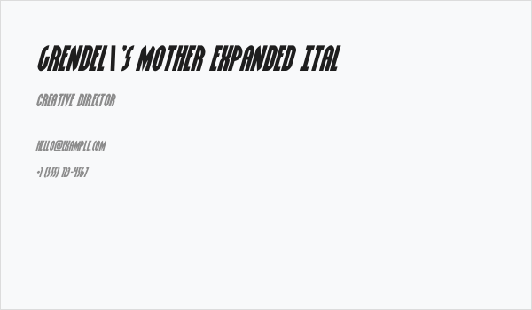 Grendel's Mother Expanded Ital Business Card