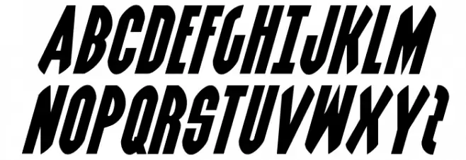 Grendel's Mother Expanded Italic Font Litere mari
