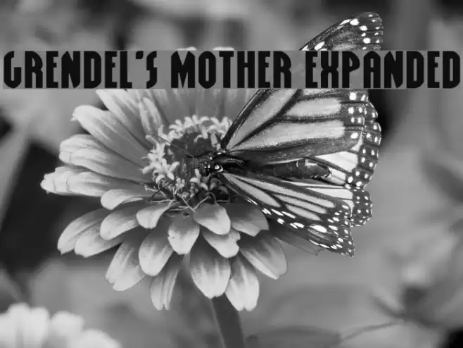 Grendel's Mother Expanded Font examples