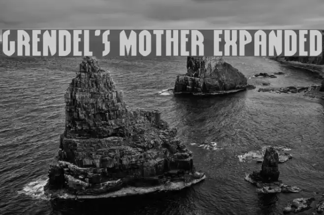 Grendel's Mother Expanded Font examples
