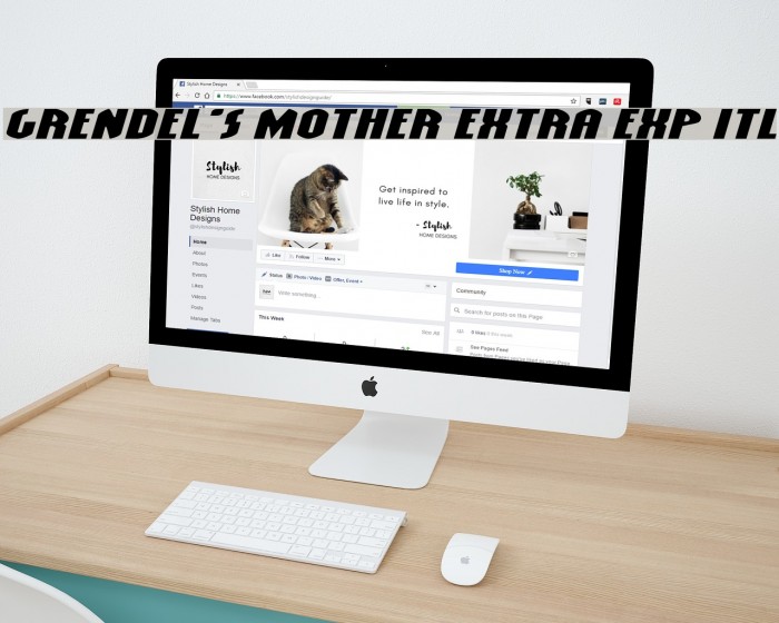 Grendel's Mother Extra Exp Itl Font examples