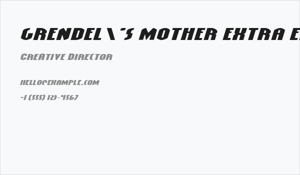 Grendel's Mother Extra Exp Itl Business Card