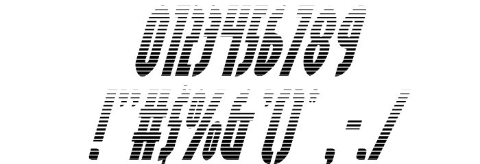 Grendel's Mother Gradient Ital Font OTHER CHARS