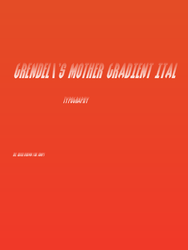 Grendel's Mother Gradient Ital Poster