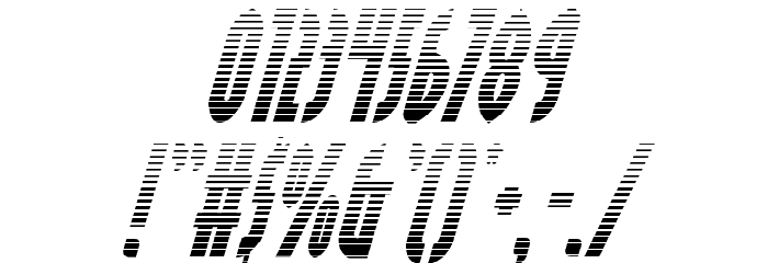 Grendel's Mother Gradient Italic Font OTHER CHARS