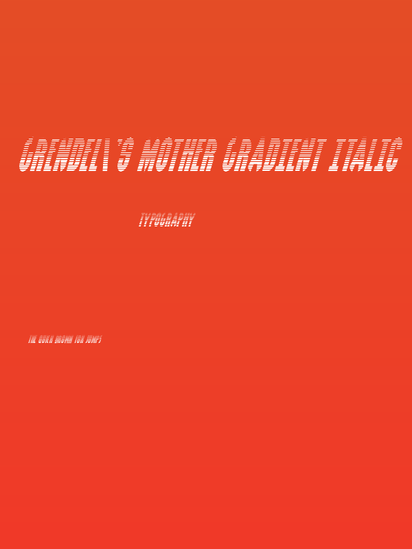 Grendel's Mother Gradient Italic Poster