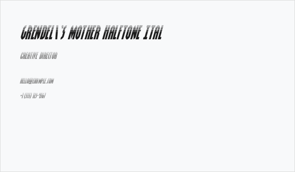 Grendel's Mother Halftone Ital Business Card