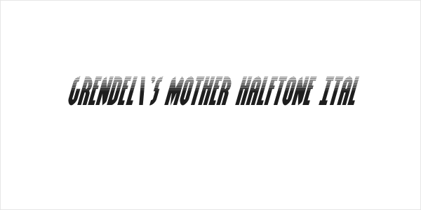 Grendel's Mother Halftone Ital Logo