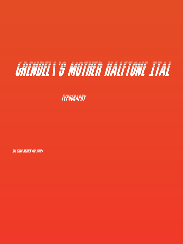 Grendel's Mother Halftone Ital Poster