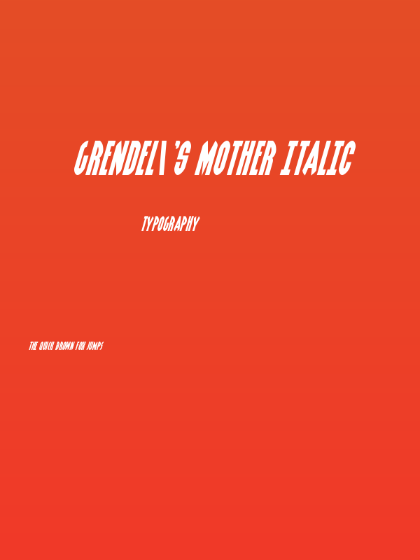 Grendel's Mother Italic Poster