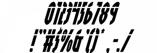 Grendel's Mother Laser Italic Font OTHER CHARS