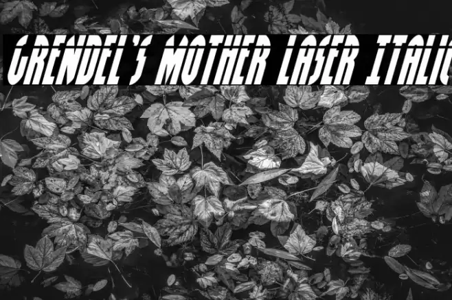 Grendel's Mother Laser Italic Font examples