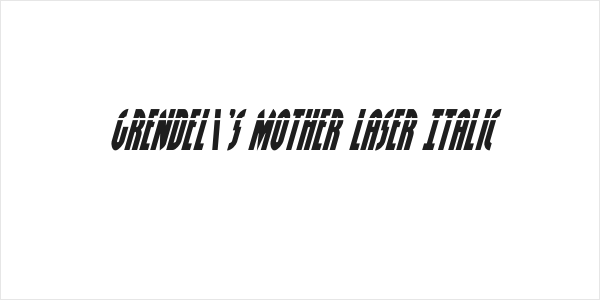 Grendel's Mother Laser Italic Logo