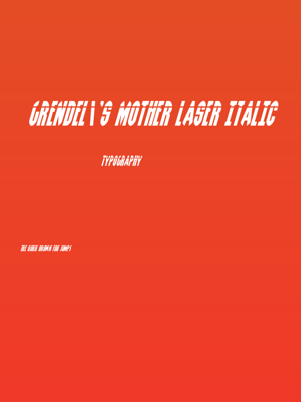 Grendel's Mother Laser Italic Poster