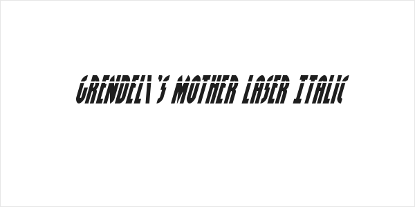 Grendel's Mother Laser Italic Logo