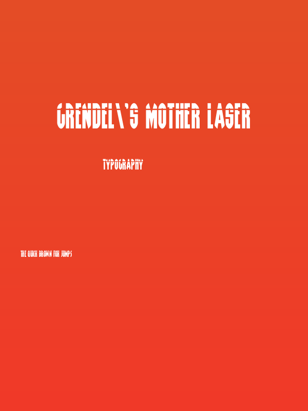Grendel's Mother Laser Poster