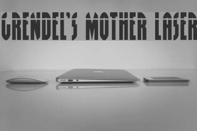 Grendel's Mother Laser Font examples