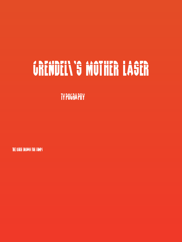 Grendel's Mother Laser Poster