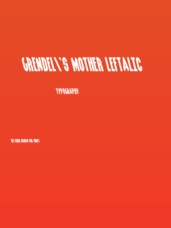 Grendel's Mother Leftalic Poster
