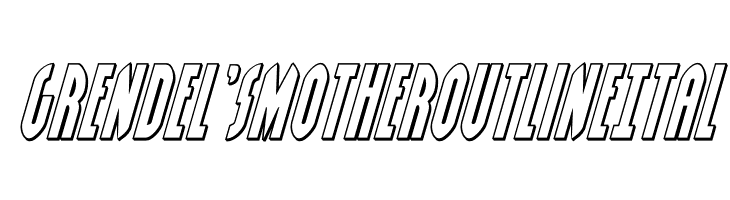 Grendel's Mother Outline Ital  les polices de caractères gratuit tlcharger