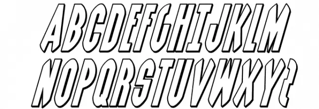 Grendel's Mother Outline Ital Schriftart Groß