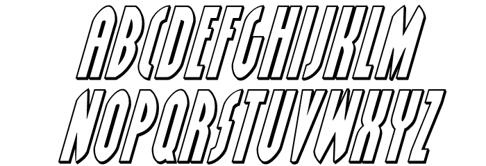 Grendel's Mother Outline Ital Font LOWERCASE