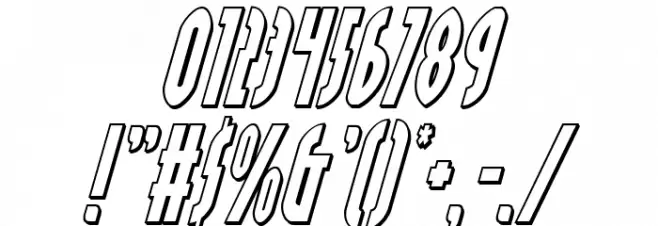 Grendel's Mother Outline Italic Font OTHER CHARS