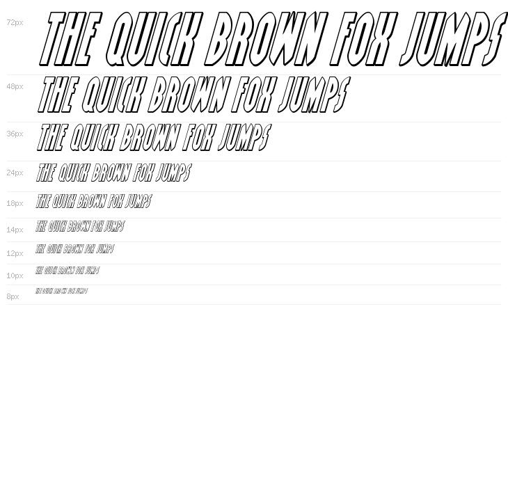 Grendel's Mother Outline Italic Waterfall