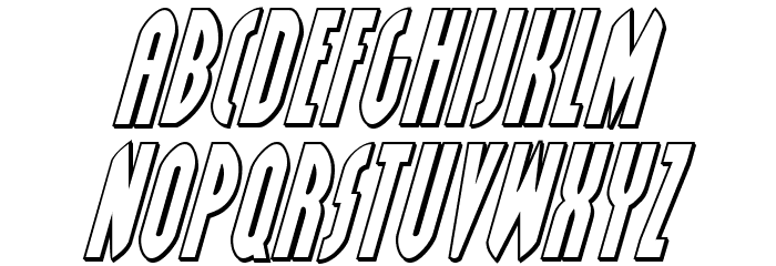 Grendel's Mother Outline Italic Font LOWERCASE