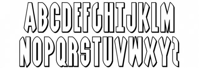 Grendel's Mother Outline Schriftart Groß
