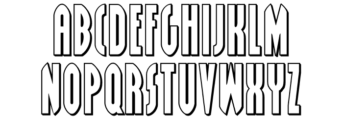 Grendel's Mother Outline Font LOWERCASE