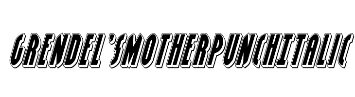 Grendel's Mother Punch Italic  Frei Schriftart Herunterladen