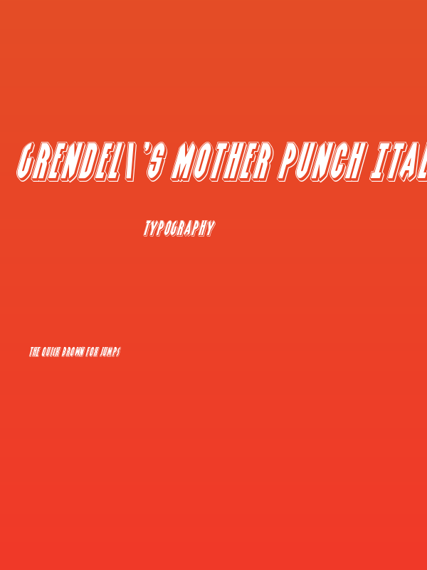 Grendel's Mother Punch Italic Poster