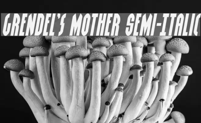 Grendel's Mother Semi-Italic Font examples