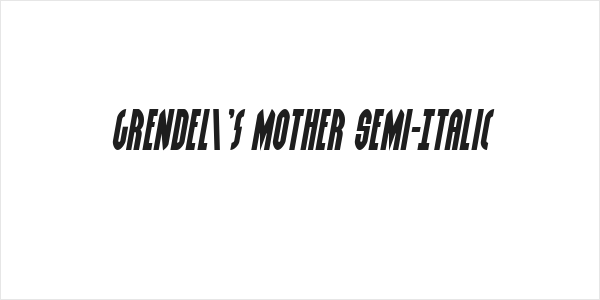 Grendel's Mother Semi-Italic Logo