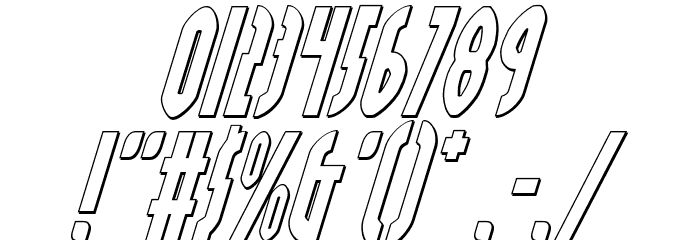 Grendel's Mother Shadow Italic Font OTHER CHARS
