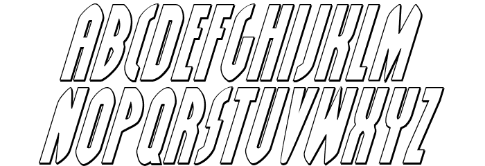 Grendel's Mother Shadow Italic Font LOWERCASE