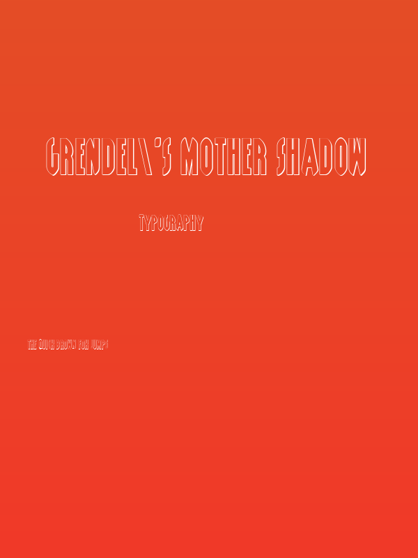 Grendel's Mother Shadow Poster