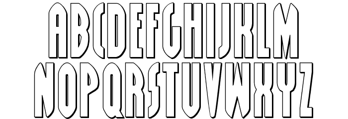 Grendel's Mother Shadow Font LOWERCASE