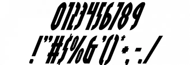 Grendel's Mother Super-Italic Font OTHER CHARS